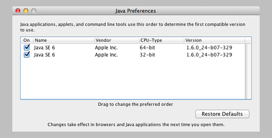 Java runtime download for mac